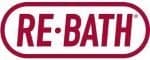 RE-BATH company logo in burgundy oval shape