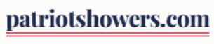 Patriot Showers website logo and domain name